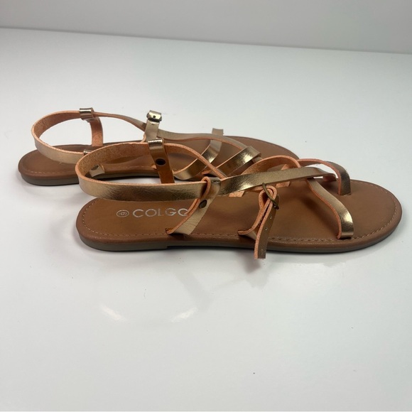 Women’s Colgo Brown and Rose Gold Sandals Sz 6 - Picture 3 of 7